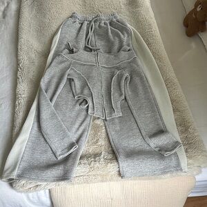 Two piece sweat suit